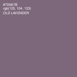 #7D687B - Old Lavender Color Image